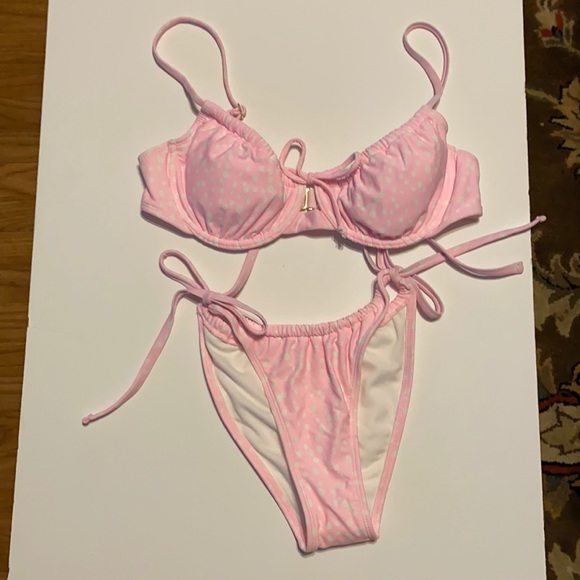 Xhilaration Other - $6 CLEARANCE Xhilaration pink polka dotted bikini. Bottom is Medium top is Large